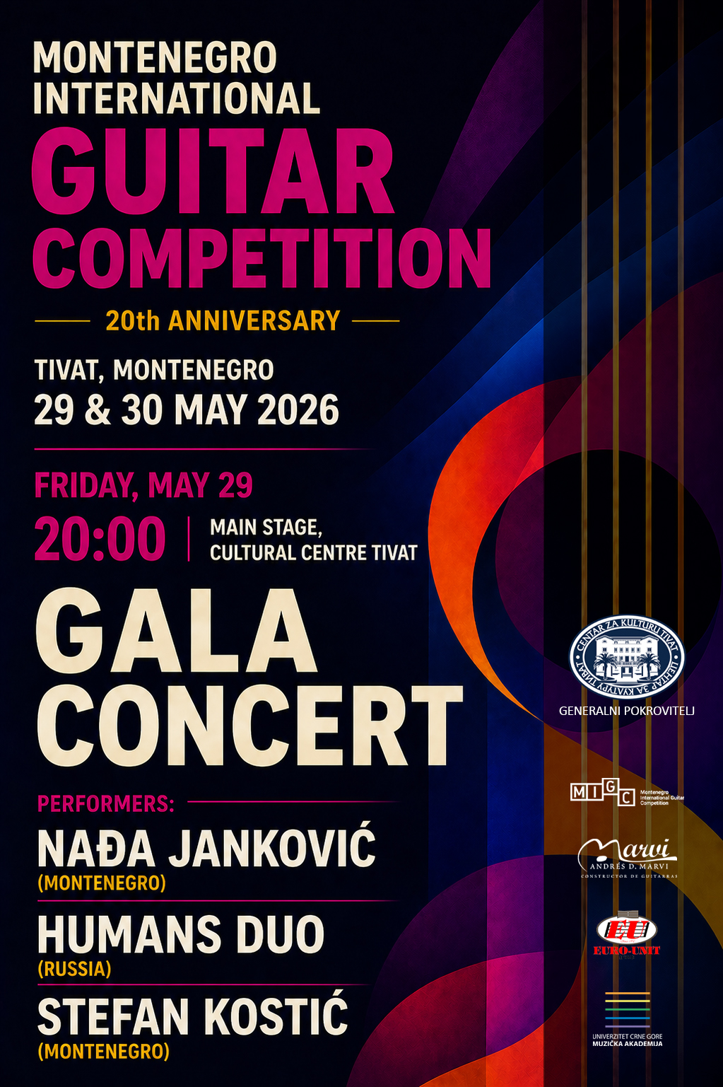 MIGC 2026 Gala Concert poster — 29 May 2026